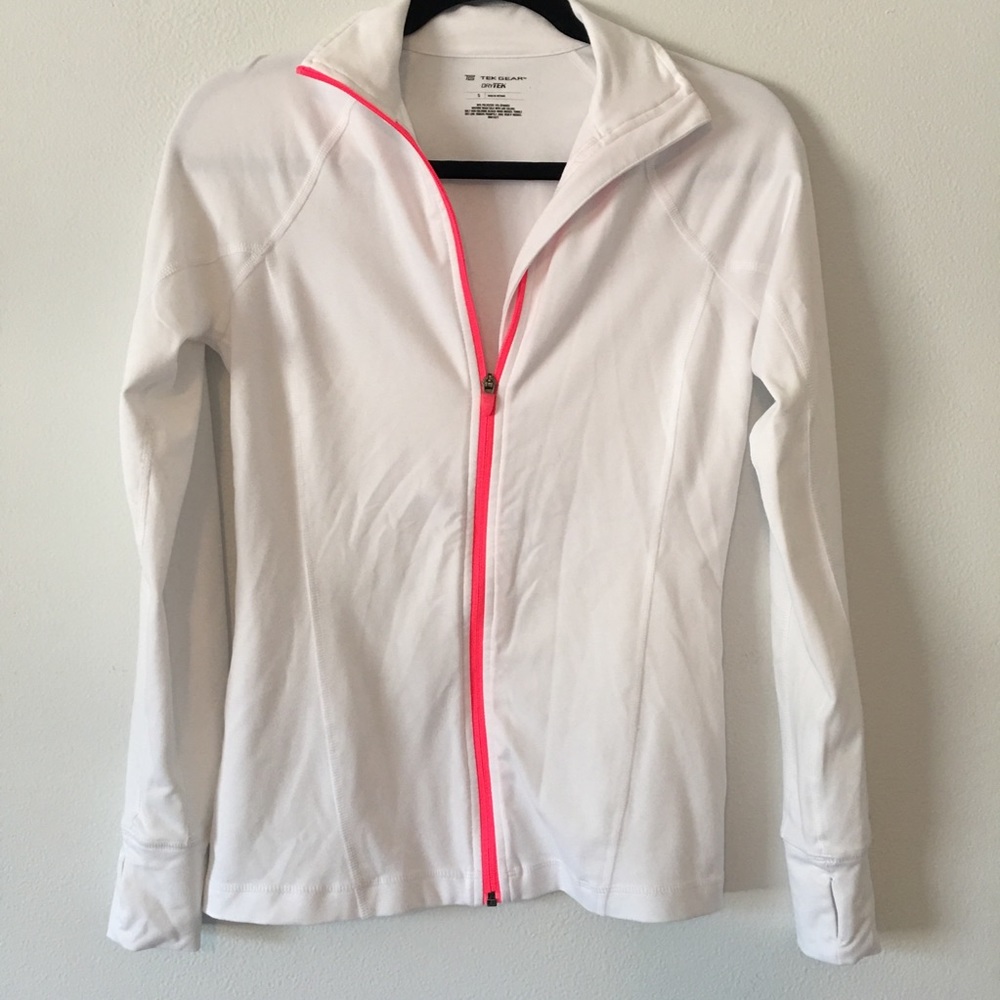 TekGear white and hot pink athletic jacket